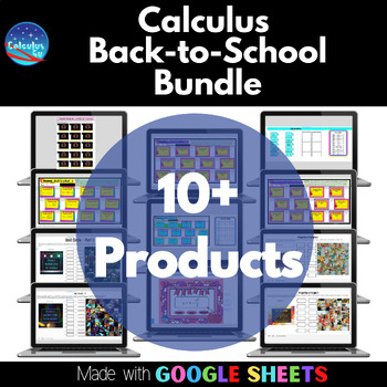 Preview of Calculus Back to School Bundle | Google™ Sheets