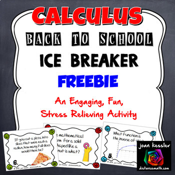 Preview of Calculus Back to School Ice Breaker - Fun Activity Freebie