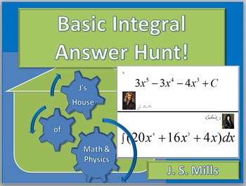 Preview of Calculus--Basic Integral Answer Hunt