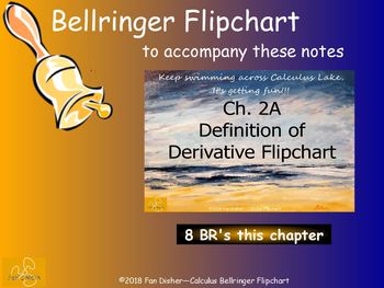 Preview of Calculus Ch. 2A: Definition of Derivative Bellringer Flipchart