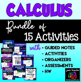 Preview of Calculus Bundle of 15 Activities and Resources