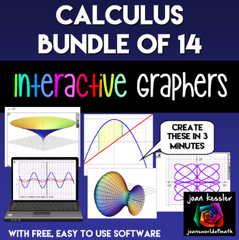 Preview of Calculus Bundle of Interactive Graphing Apps plus software