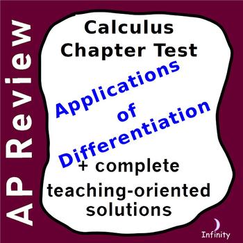 Preview of Calculus Test - Applications of Differentiation