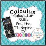 Calculus Calculator Skills for the TI-Nspire