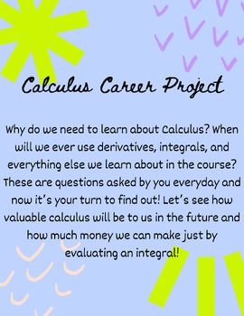 Preview of Calculus Career Project