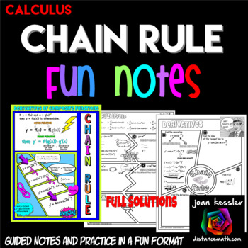 Preview of Calculus Chain Rule FUN Notes Doodle Pages and Practice