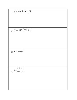 Preview of Calculus Chain Rule Matching