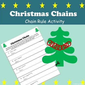 Preview of Calculus Christmas Chain: Chain Rule Activity