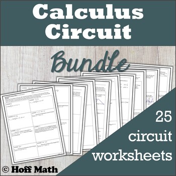 Preview of Calculus Circuit Worksheets BUNDLE