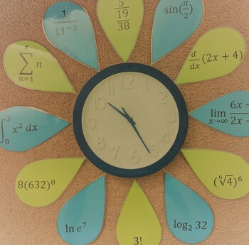 Preview of Calculus Clock Decor