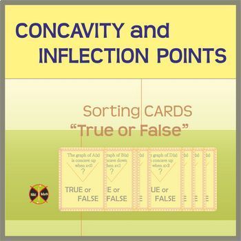 Preview of Concavity & Inflection Points - Sorting Cards "True or False"