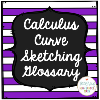 Preview of Calculus Curve Sketching Glossary