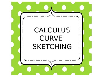 Preview of Calculus Curve Sketching Packet and Graphic Organizer Stickers