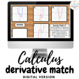 Calculus Derivative Match Curve Sketching Digital Google Slides