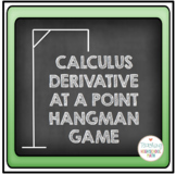 Calculus Derivative at a Point Hangman Game
