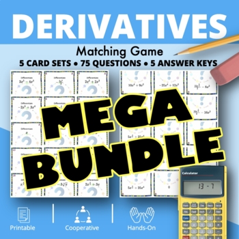 Preview of Calculus Derivatives BUNDLE: Matching Games