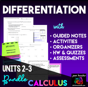 Preview of Calculus Derivatives Differentiation Units Bundle