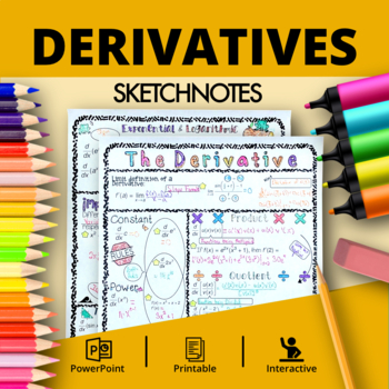 Preview of Calculus Derivatives: Sketchnotes with PowerPoint