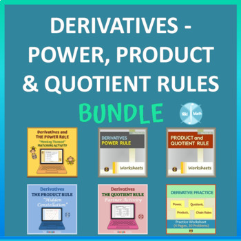 Preview of Calculus: Derivatives - Power, Product & Quotient Rules - BUNDLE