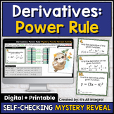 Calculus Derivatives: Power Rule Self-Checking Activity | 