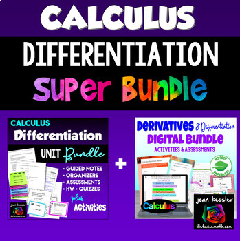 Preview of Calculus Derivatives Super Bundle with Digital