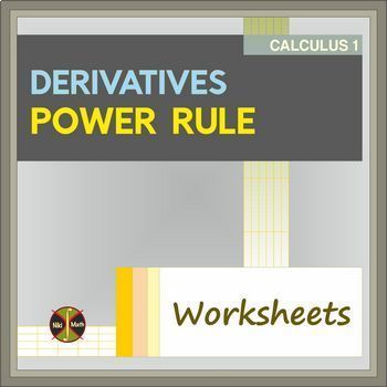Preview of Calculus: Derivatives & the POWER RULE - 6 WKHTs ( 50 various problems) FREEBIE