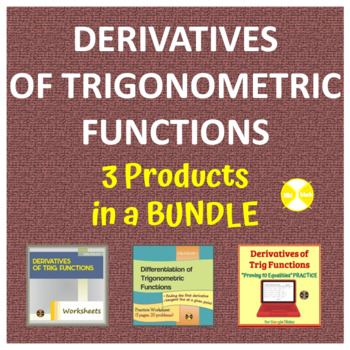 Preview of Calculus: Derivatives of Trigonometric Functions - 3 Products in a BUNDLE