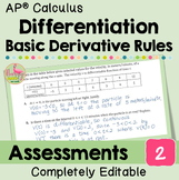 Differentiation-Basic Derivative Rules Unit Assessments (U