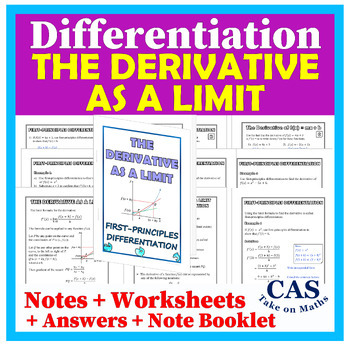 Preview of Calculus Differentiation - The Derivative fʹ(x) as A Limit - First-Principles