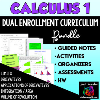Preview of Calculus Dual Enrollment Curriculum Bundle