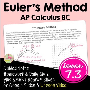 Preview of Euler's Method (BC Calculus Version - Unit 7)