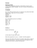 Calculus: Exploring Limits Worksheet (Graphing Calculator)