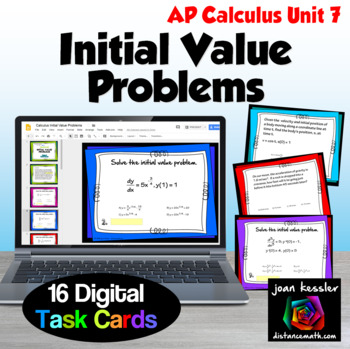 Preview of Calculus Initial Value Problems Digital Task Cards