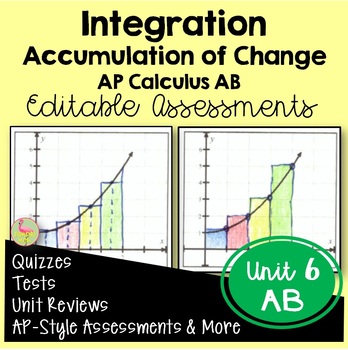 Preview of Calculus Integration Assessments (AB Version - Unit 6)