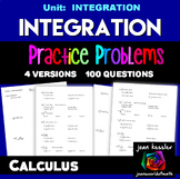 Calculus Integration Practice 100 questions