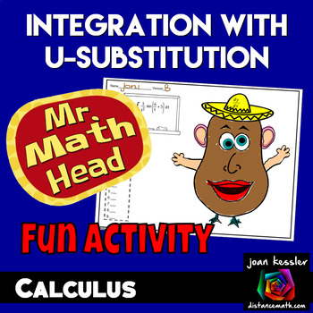 Preview of Calculus Integration by u-Substitution  Mr. Math Head Activity