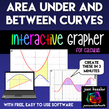 Preview of Calculus Area Under Curves Interactive Graphing Tool