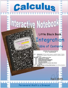 Preview of Calculus Interactive Notebook 4: Integration