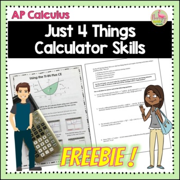 Calculus Just 4 Things Calculator Skills Freebie