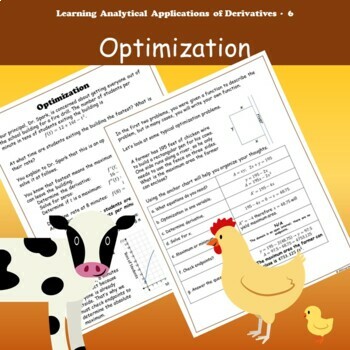 Preview of Calculus Lesson: Optimization - Finding Maximums and Minimums in Word Problems