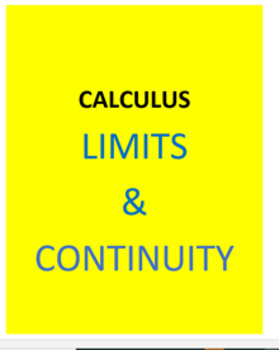 Preview of Calculus Limits & Continuity Bundle