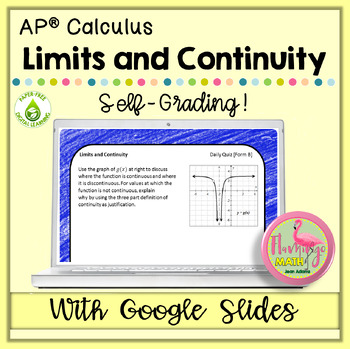 Preview of Calculus Limits and Continuity Google Quiz