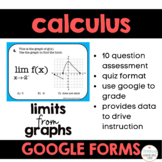 Calculus Limits from a Graph Google Forms Distance Learning
