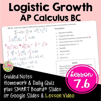 Preview of Logistic Growth and Newton's Cooling Law (BC Version - Unit 7)