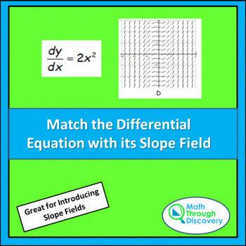 Preview of Calculus - Match the Differential Equation with its Slope Field