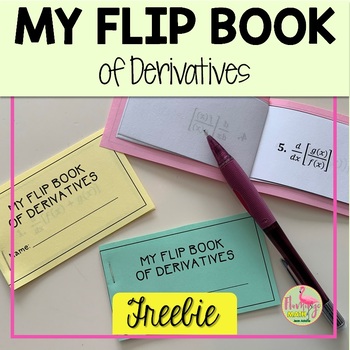 Preview of Calculus Derivatives Flip Book Freebie