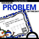 Calculus Problem of the Day Warm Ups for December