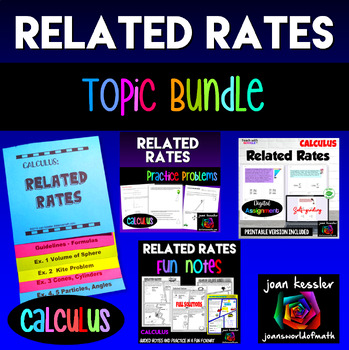 Preview of Calculus Related Rates Topic Bundle