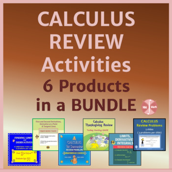 Preview of Calculus Review Activities - 7 Products in a BUNDLE