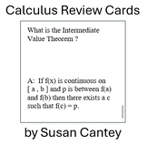 Calculus Review Cards